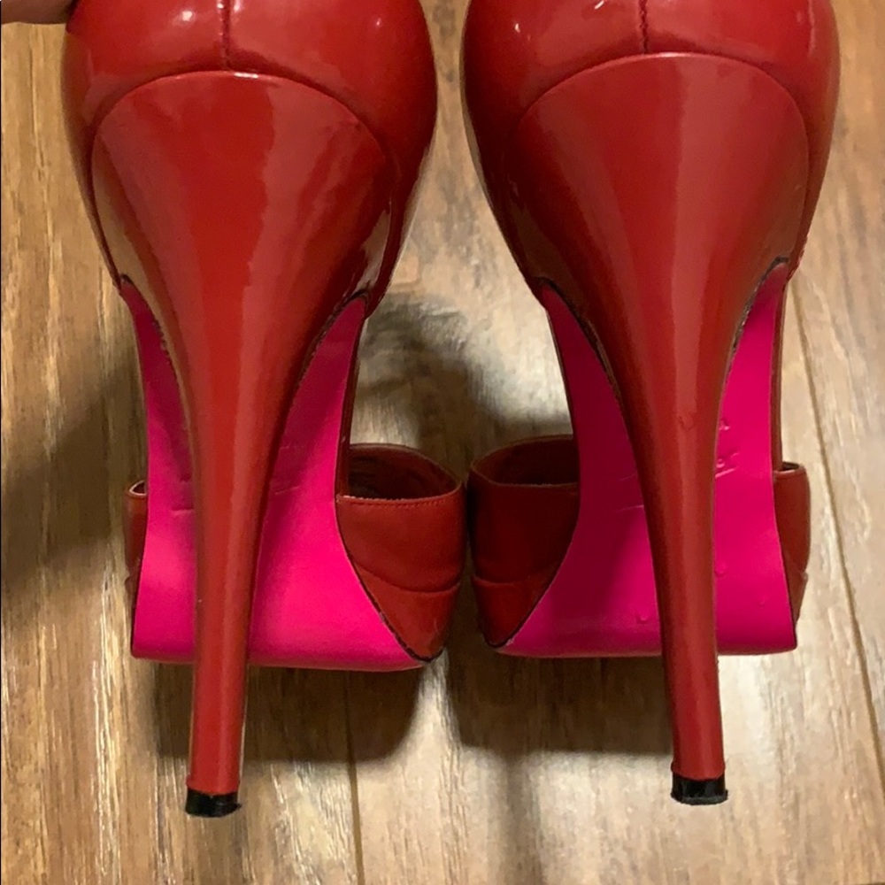 Betsey Johnson Platform Mary Jane heels - Red - Picture 6 of 8